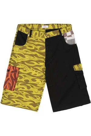 ERL Bermudas tipo cargo con diseño colour block