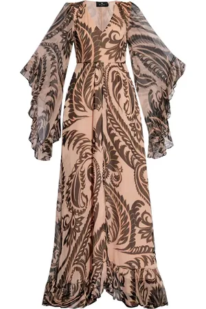 Etro Vestido largo con estampado gráfico