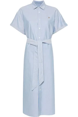 Ralph Lauren Vestido camisero con bordado Polo Pony