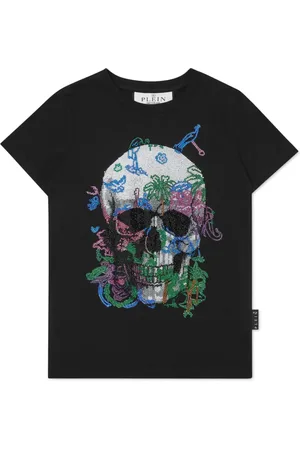 Philipp Plein Camiseta con apliques de cristal