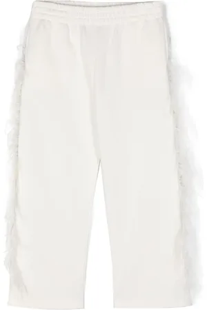 Le pandorine Pantalones con detalle de plumas