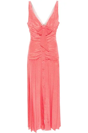 Alessandra Rich Vestido midi con motivo de lunares