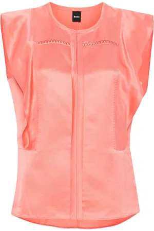 HUGO BOSS Blusa con ribete de volantes