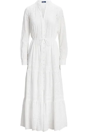 Ralph Lauren Vestido largo con ojales