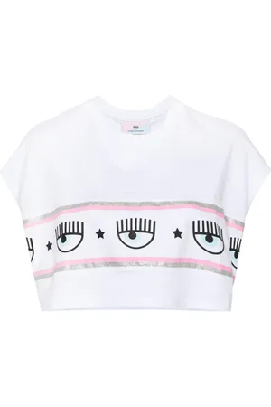 Chiara Ferragni Camiseta corta Eyelike con purpurina