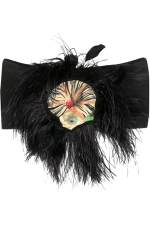 Cynthia Rowley Top tipo bandeau con detalle de plumas