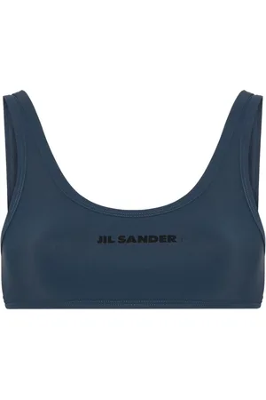 Jil Sander Top de bikini con logo estampado