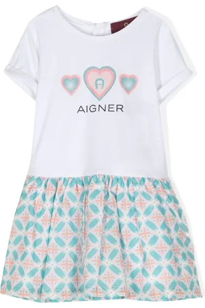 Aigner Vestido con estampado de corazones