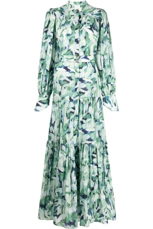Acler Vestido largo Matthew plisado