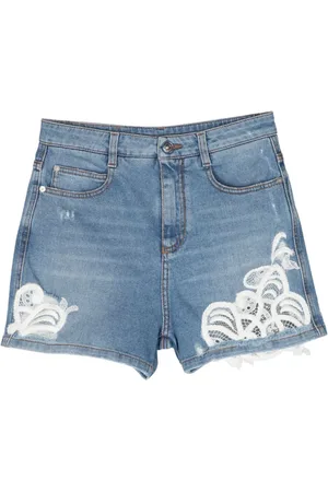 ERMANNO SCERVINO Pantalones vaqueros cortos con panel de encaje