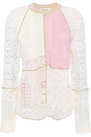 Marine Serre Jersey Regenerated de ganchillo