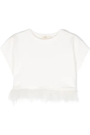 Le pandorine Camiseta con detalle de plumas