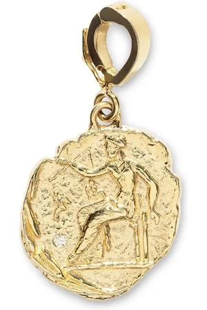 Azlee Colgante Aphrodite pequeño en oro amarillo de 18 ct con diamantes