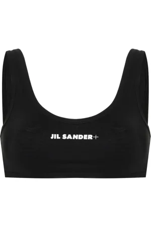 Jil Sander Top de bikini con logo estampado