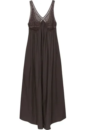P.A.R.O.S.H. Vestido largo con paneles de ganchillo