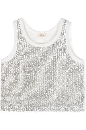 Le pandorine Camiseta corta con lentejuelas