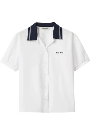 Miu Miu Camisa con logo bordado