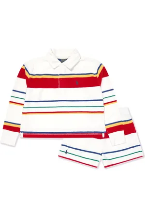 Ralph Lauren Conjunto de bermudas y polo a rayas