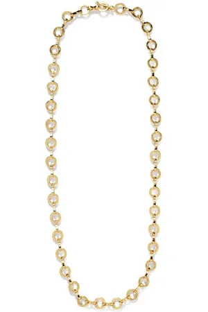 Azlee Collar de cadena Heavy Circle-Link en oro amarillo de 18 ct