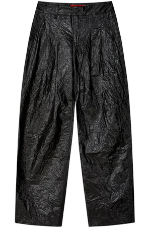ECKHAUS LATTA Pantalones rectos con acabado revestido