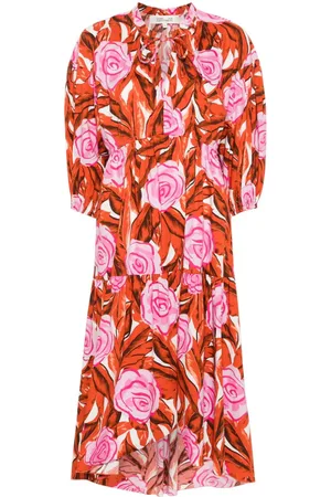 Diane von Furstenberg Vestido con estampado Artie Palm Floral