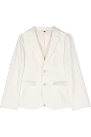 Emporio Armani Blazer con logo en jacquard