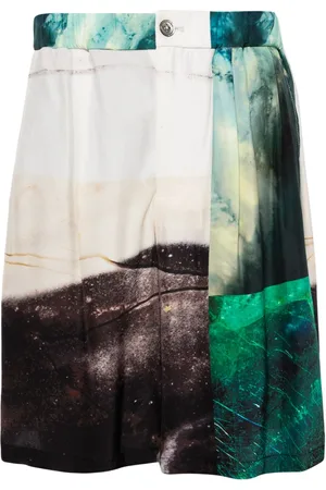 Taakk Bermudas con estampado patchwork