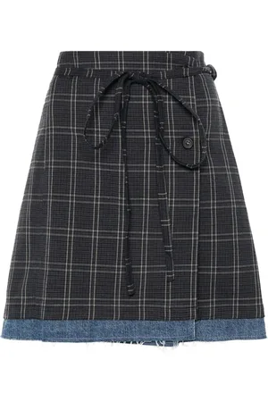 OUR LEGACY Falda Sarong a cuadros