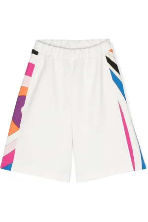 PUCCI Junior Pantalones cortos con paneles en contraste