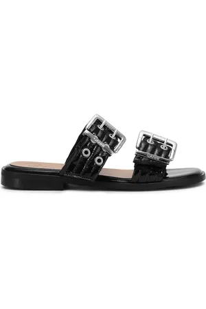 Ganni Sandalias Buckle planas