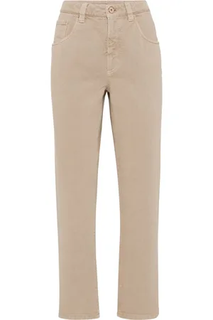 Brunello Cucinelli Vaqueros capri de talle medio