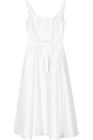 BLANCA Vestido midi Arrojadoa acampanado