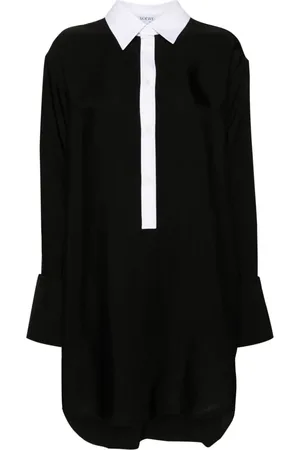 Loewe Vestido camisero midi con cuello removible