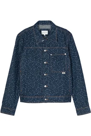 Maison Kitsuné Chaqueta vaquera con motivo geométrico