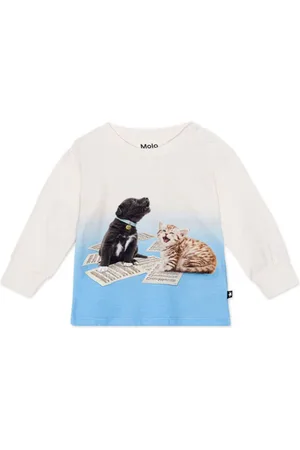 Molo Sudadera con estampado de perrito y gatito