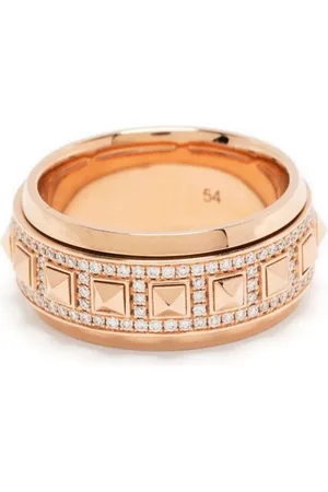 Statement Anillo Rockaway Spinner en oro rosa de 18kt con diamantes
