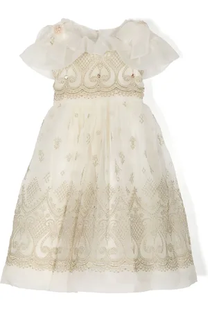 Marchesa Notte Vestido de organza bordado