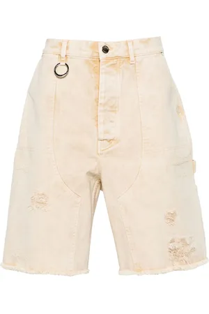 Etudes Pantalones vaqueros cortos Friche con efecto envejecido