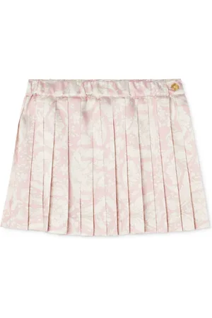 VERSACE Minifalda plisada con estampado Barocco