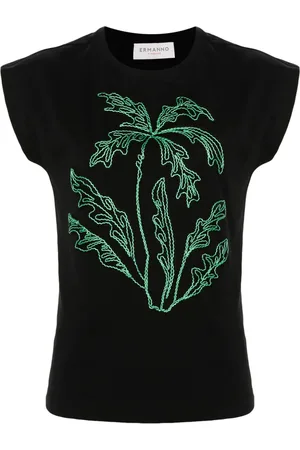 Ermanno Firenze Camiseta con aplique de palmera