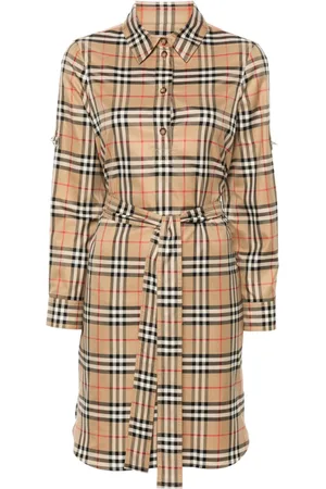 Burberry Vestido camisero con motivo Vintage Check