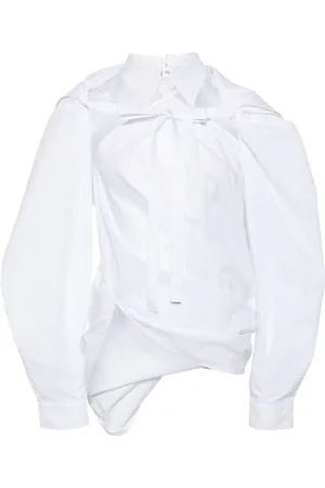 pushBUTTON Camisa asimétrica con diseño retorcido
