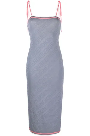 Fendi Vestido midi con monograma