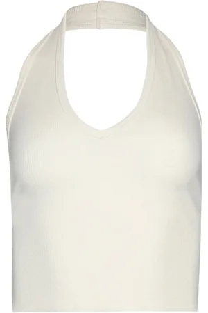ÉTERNE Top con abertura en la espalda y cuello halter