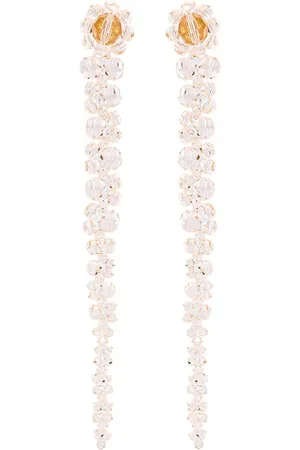 Simone Rocha Pendientes con aplique de cristales