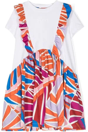 PUCCI Junior Vestido con estampado geométrico