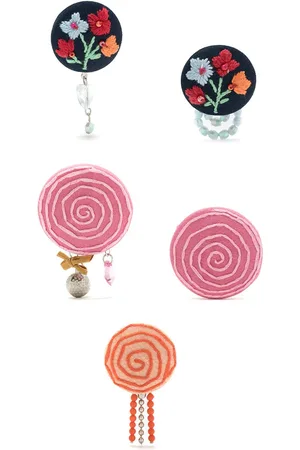 AMIR SLAMA Conjunto de 3 pares de pendientes