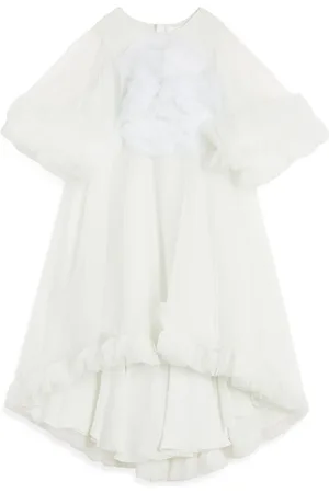 Maison Ava Vestido con apliques de volantes