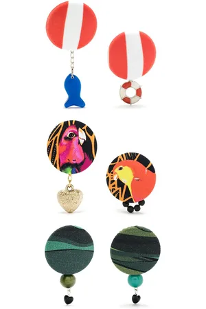 AMIR SLAMA Conjunto de 3 pares de pendientes