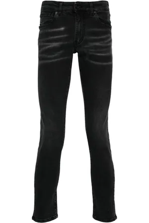 SALVATORE SANTORO Vaqueros skinny con efecto lavado